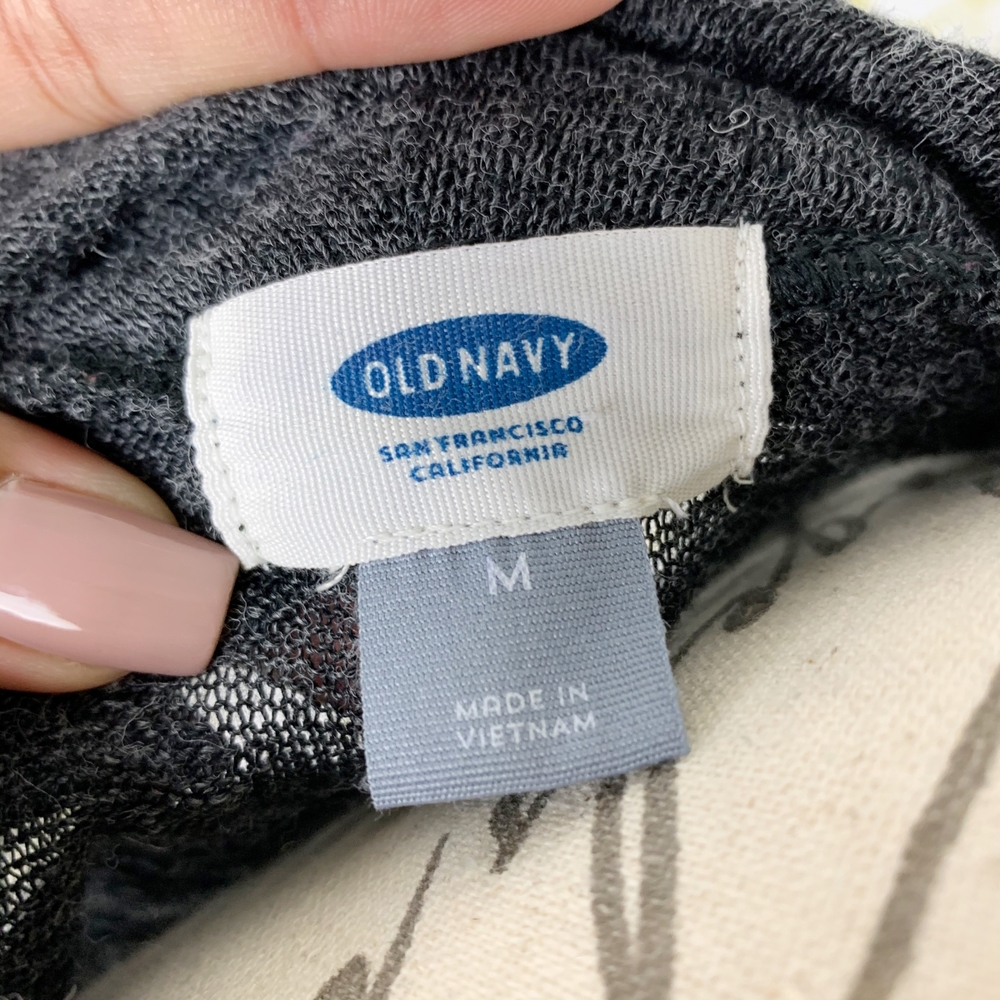 Old Navy Lightweight Heathered Gray Cowl Neck Top Women's M Dolman Sleeves EUC! - Picture 5 of 7